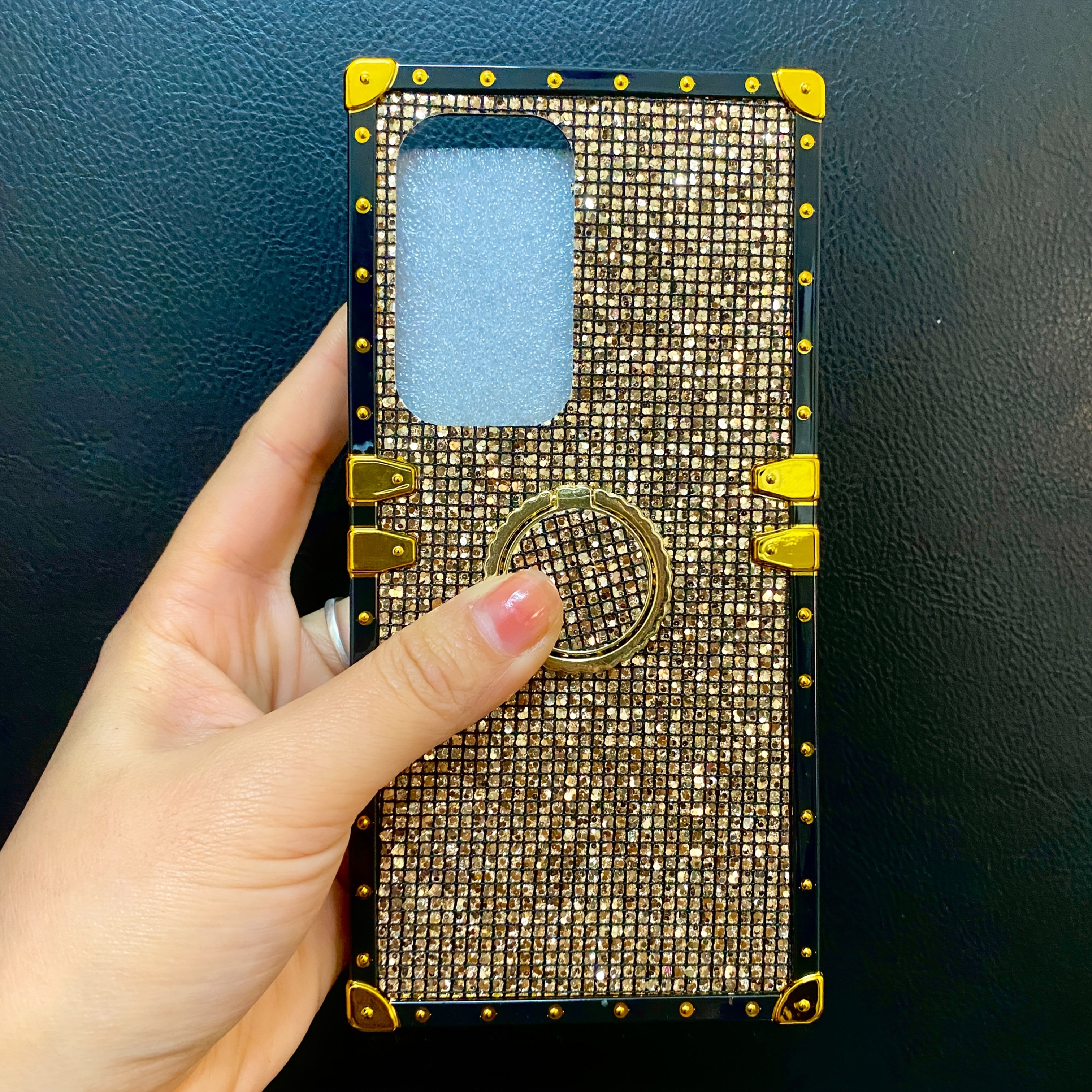 Diamond Studded Phone Case for Samsung Models Durable PC Protective Cover