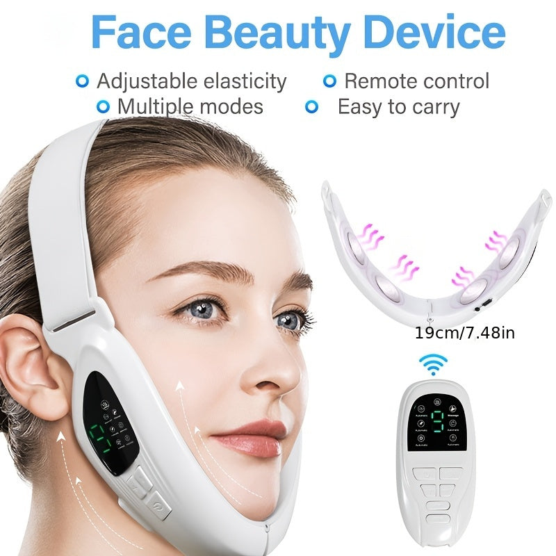 Dispositivo de belleza facial recargable con control remoto, 6 modos, 9 niveles de intensidad, carga USB