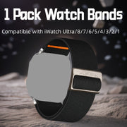 Stretchy Nylon Watch Band for Men Compatible with iWatch Ultra Series 8 7 6 5 4 3 2
