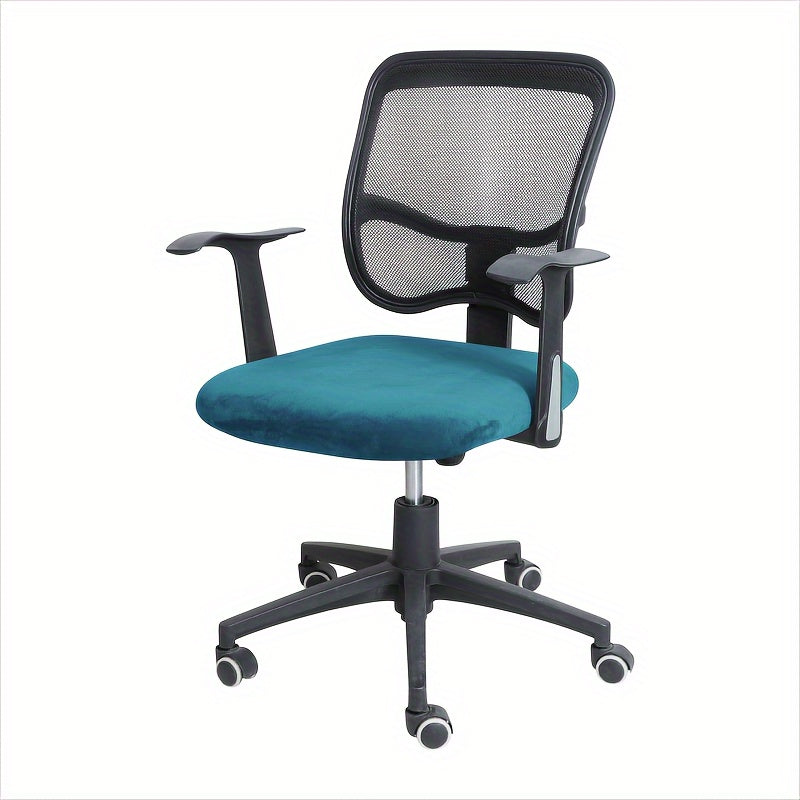 Funda de silla de terciopelo Silvery Fox con elástico y cinturón de atadura para hogar, oficina, hotel