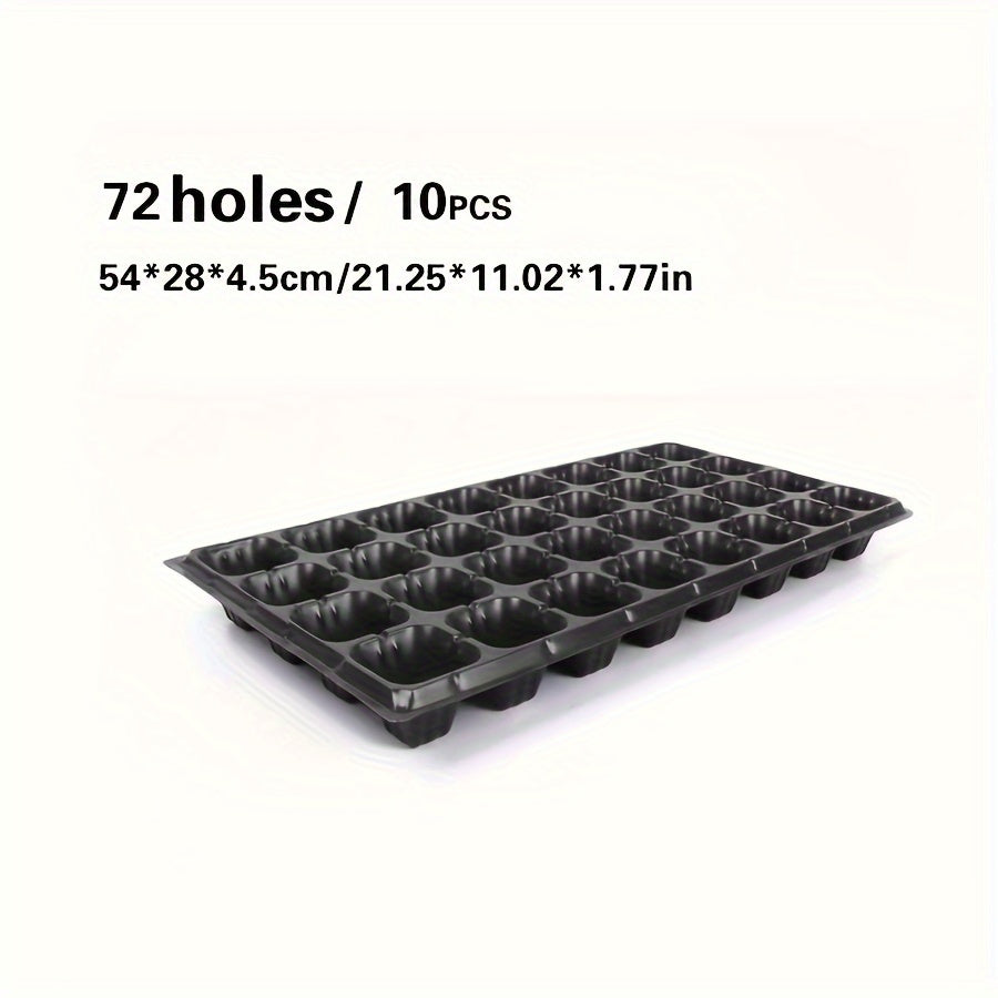 10-Pack Boho Style Seedling Trays with Drainage Holes for Garden and Balcony Planting
