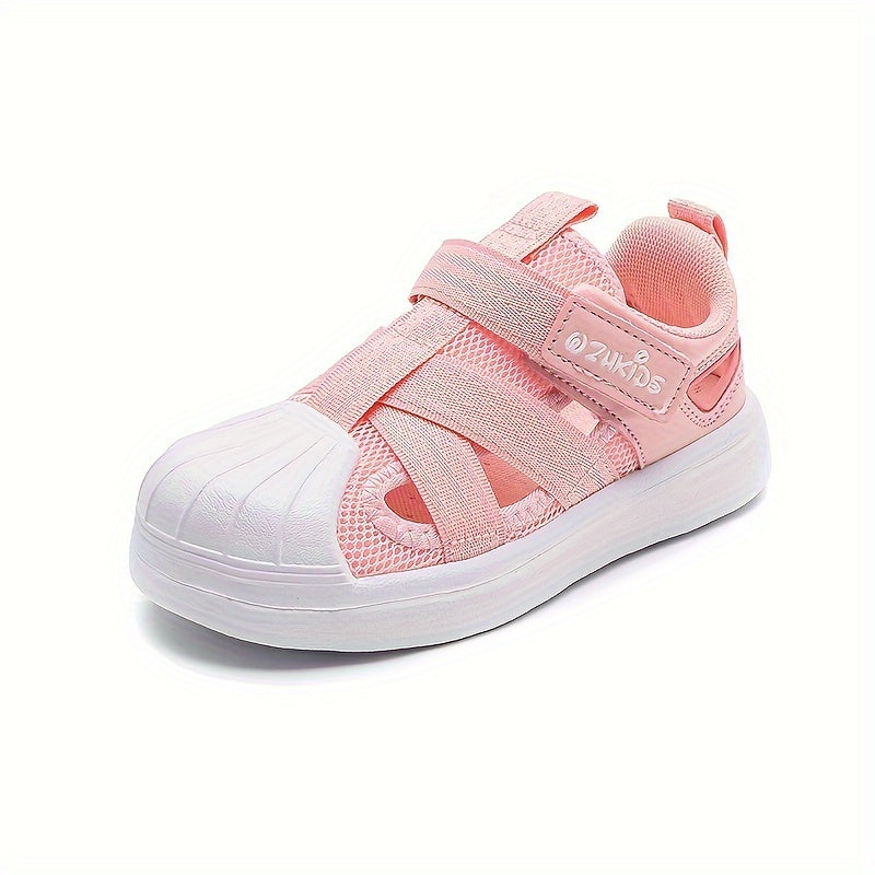 Zapatillas de malla para niños en azul y blanco, ligeras, antideslizantes, para uso casual y al aire libre