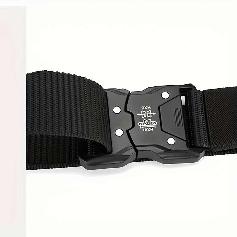 Men's Denim Belts Black Casual Outdoor Sports Training Exercise Adjustable