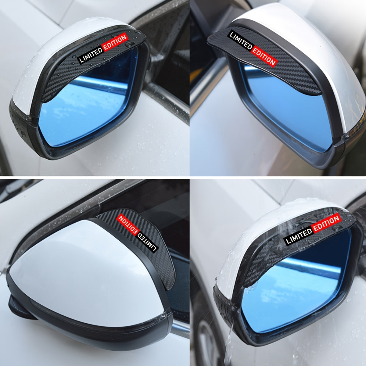 Front Rear Car Mirror Rain Visor Guard Sun Shade for Side Mirrors