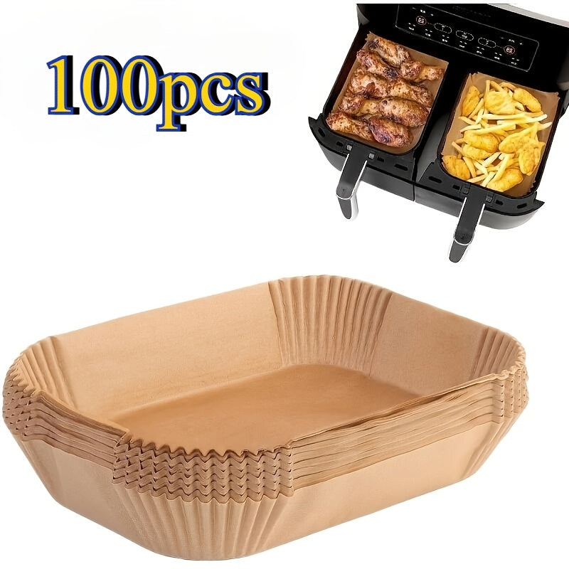 50/100 Pack Air Fryer Parchment Paper Liners Water and Oil Resistant for Baking