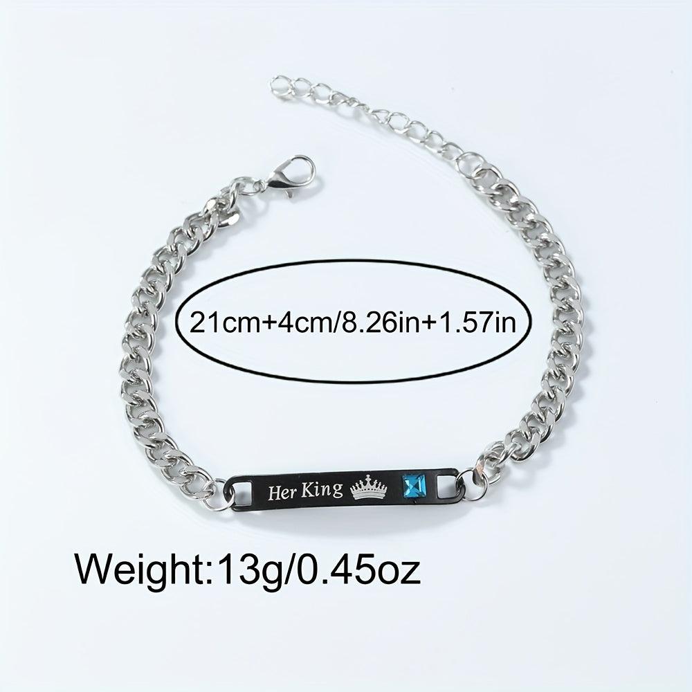 Pair of Men's Quartz Watches with Matching Bracelets Stylish Business Accessories