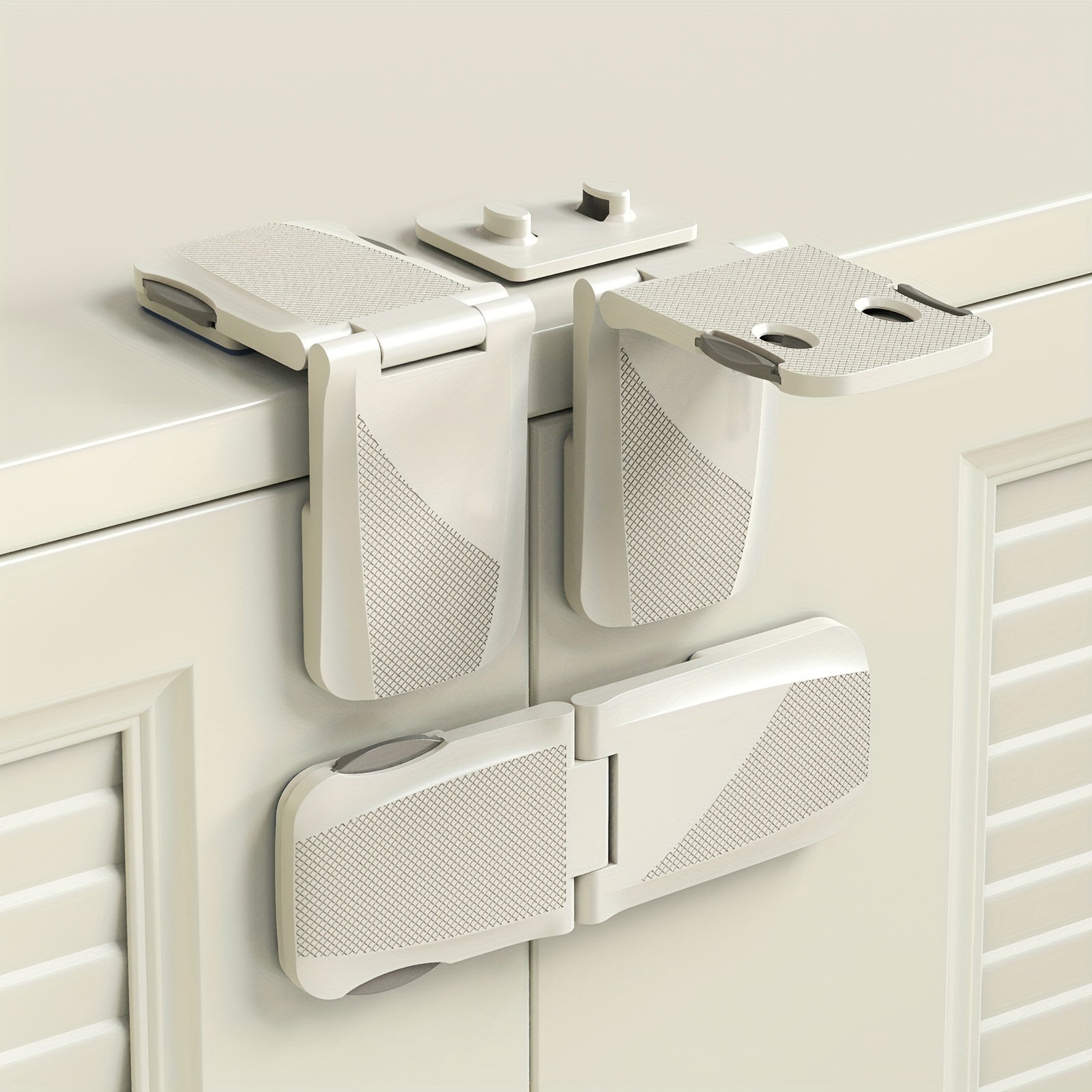 Child Safety Locks for Cabinets Drawers Toilet Fridge No Drilling Adhesive Pack
