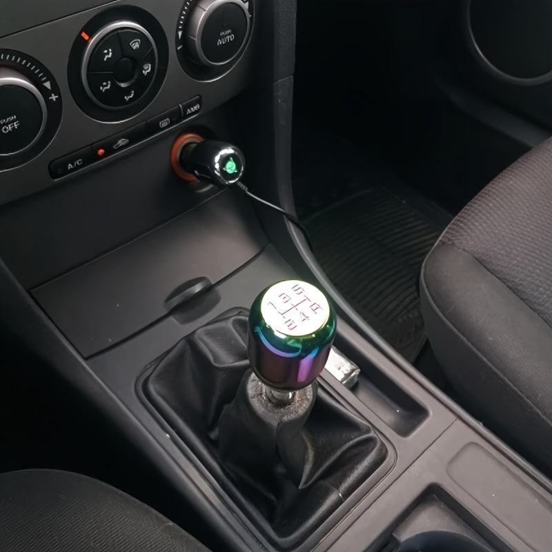 Universal Aluminum Gear Shift Knob 5-Speed Manual Transmission Car Replacement