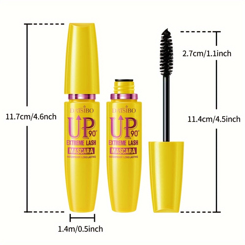 4D Silki Fiber Lash Mascara Ultra Black Suv o'tkazmaydigan Hajmli Uzun Muddatli