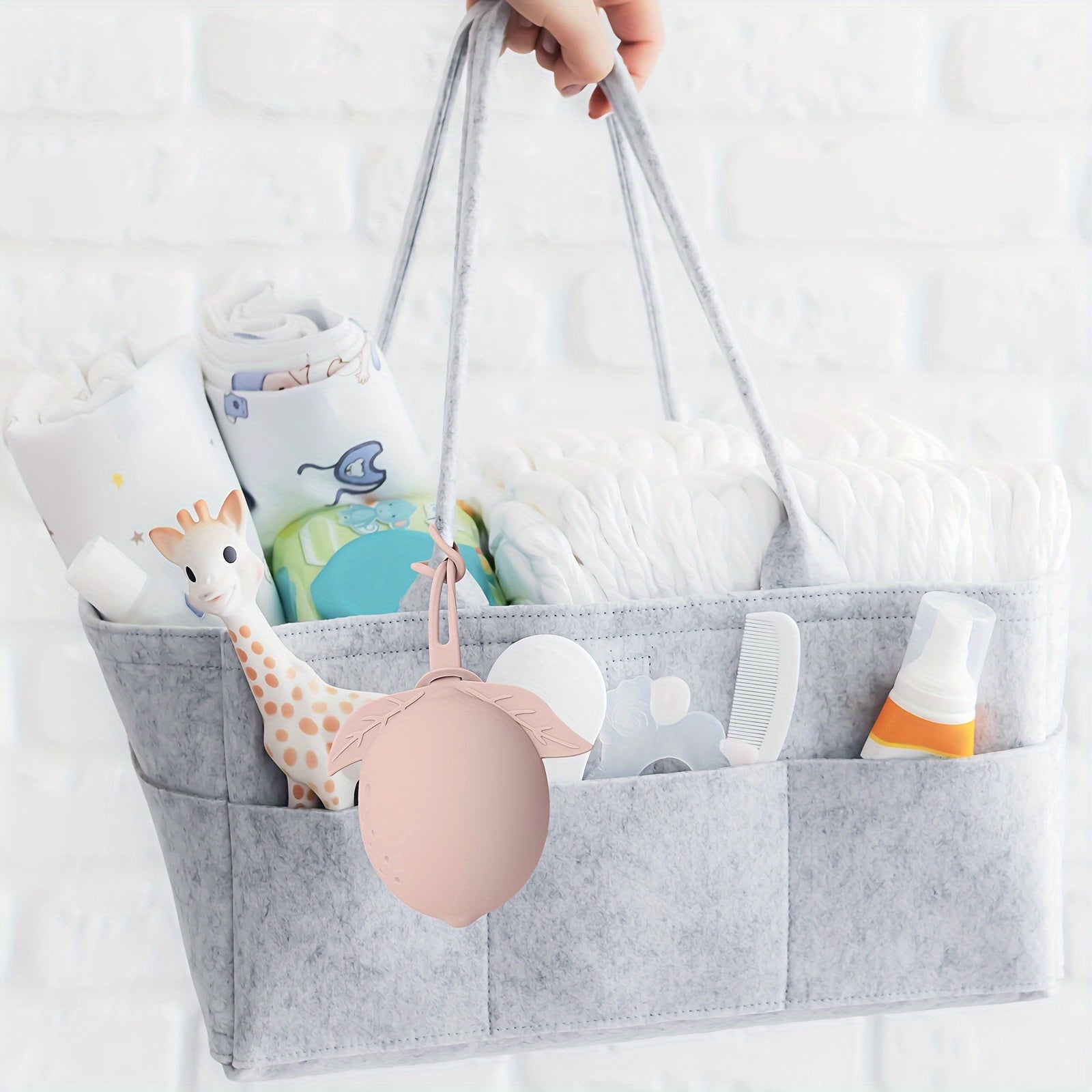 Silicone Pacifier Holder Case for Babies 0-3 Years Lemon Shape Portable Storage