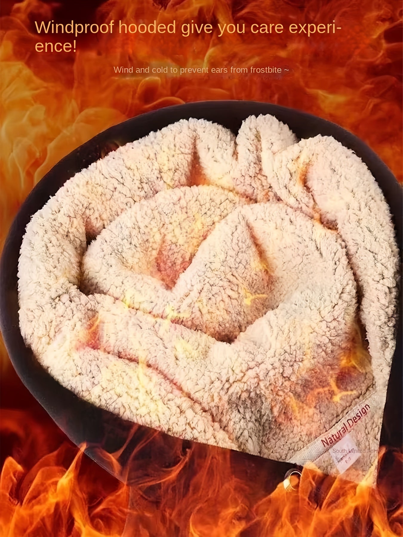 Men's Winter Jacket Hooded Fleece Lined Solid Polyester Regular Fit Medium Stretch