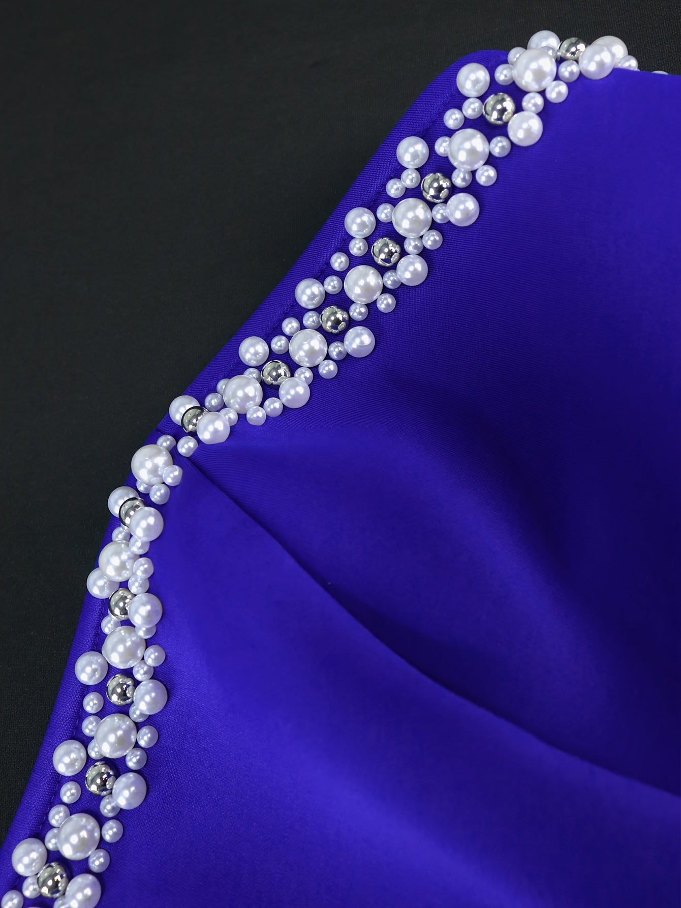 Women's Luxury Nail Bead Bralette Irregular Party Dress