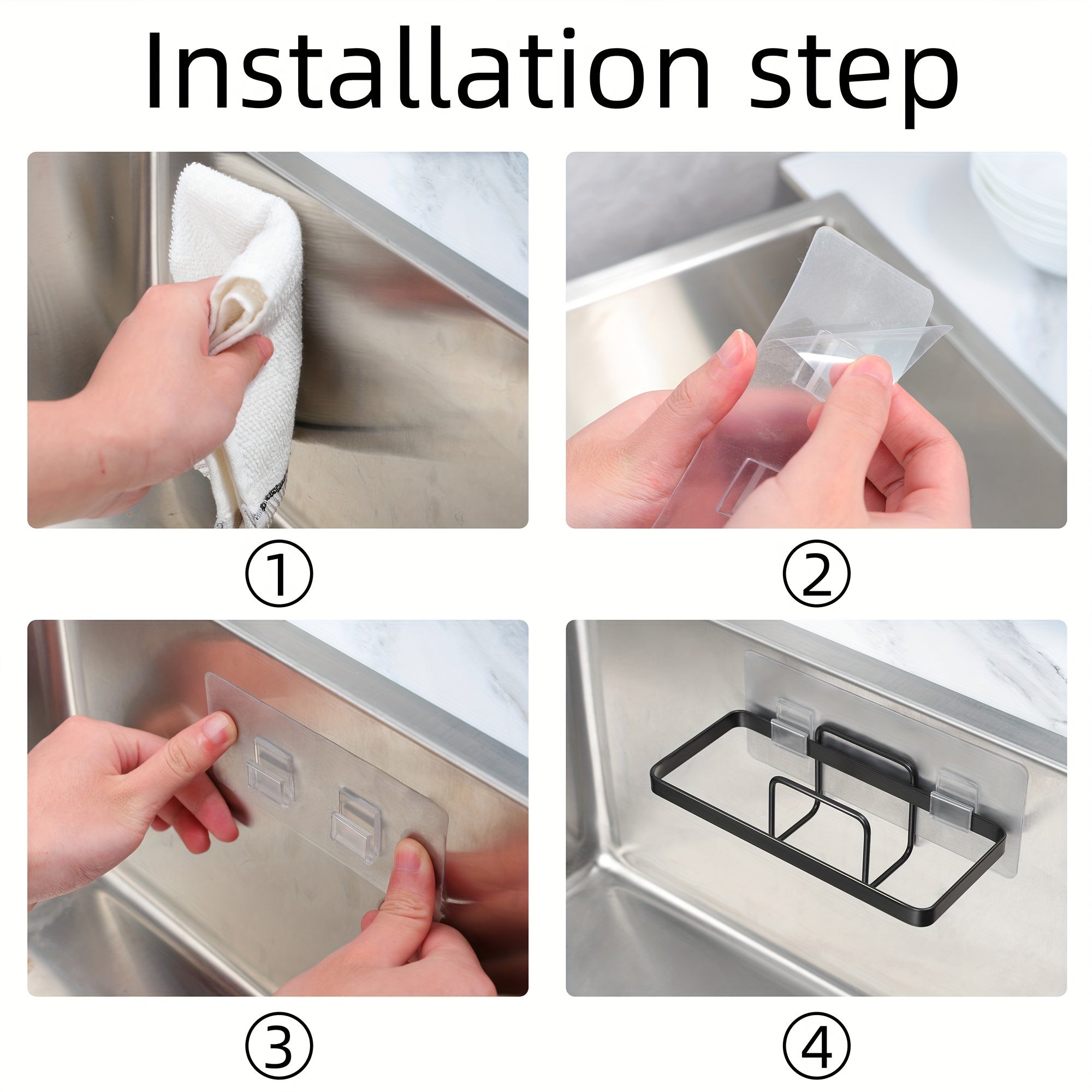 Plastik tozalash asboblarini saqlash uchun qattiq quti va yuvish cho'tkasi tutqichlari bilan oshxona va hammom uchun