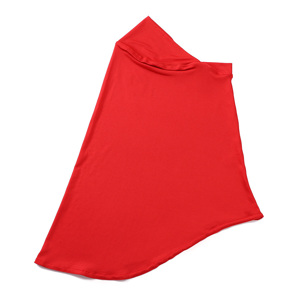 Ladies' Stretch Hijab Scarf Soft Breathable Polyester Lace Trim Full Chin Coverage in Multiple Colors