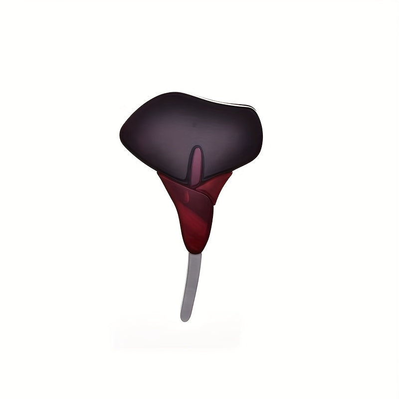 Women's Acrylic Calla Lily Brooch Pin Fashion Floral Lapel Accessory