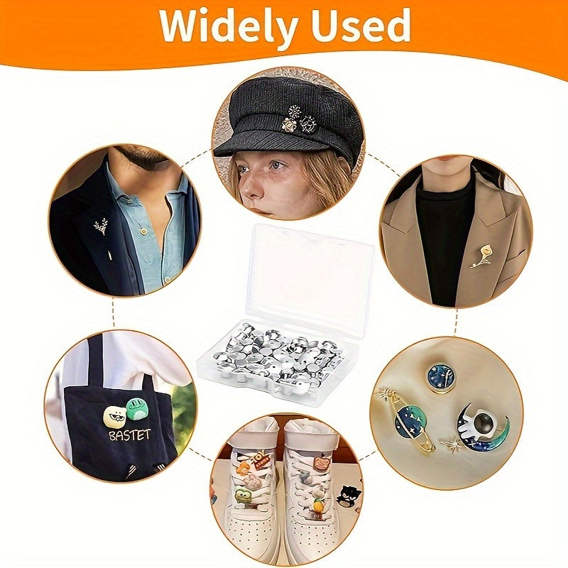 30 Pairs Jewelry Locking Pin Backs with Keepers Clasp for Earrings