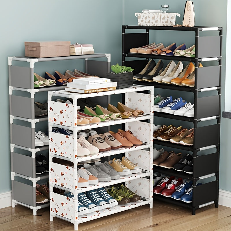 Многоуровая текстильная полка-органайзер для обуви для общежитий и домашнего хранения