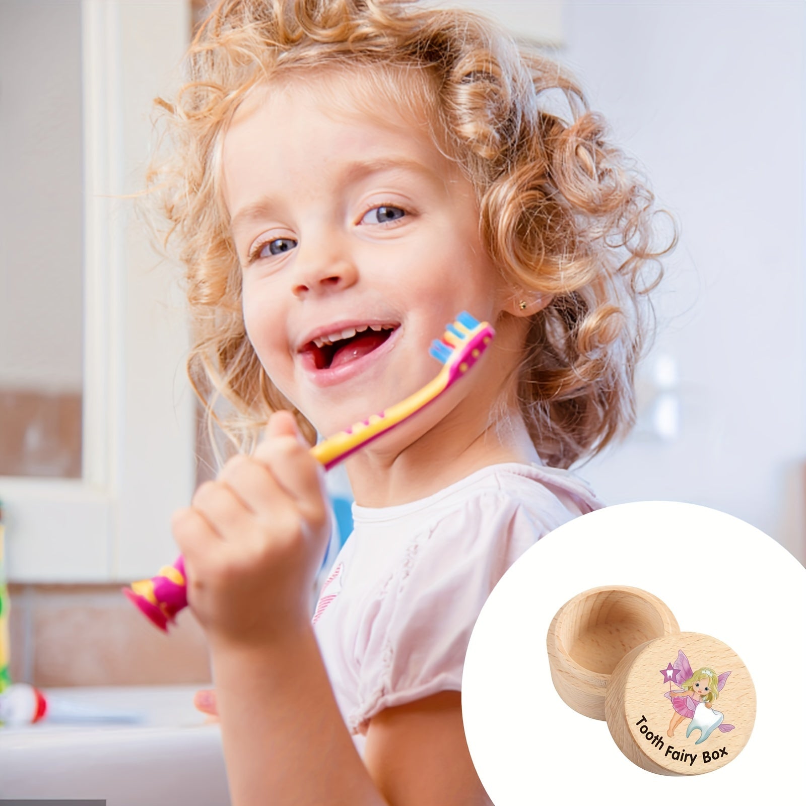 Очаровательная деревянная коробка для зубной феи - особое место для хранения потерянных зубов девочек, яркий сувенирный держатель, коробка для памятных зубов, органайзер для выпавших зубов.