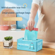 Multipack Tear-Free Drawstring Trash Bags Black Degradable Kitchen Bathroom Bedroom