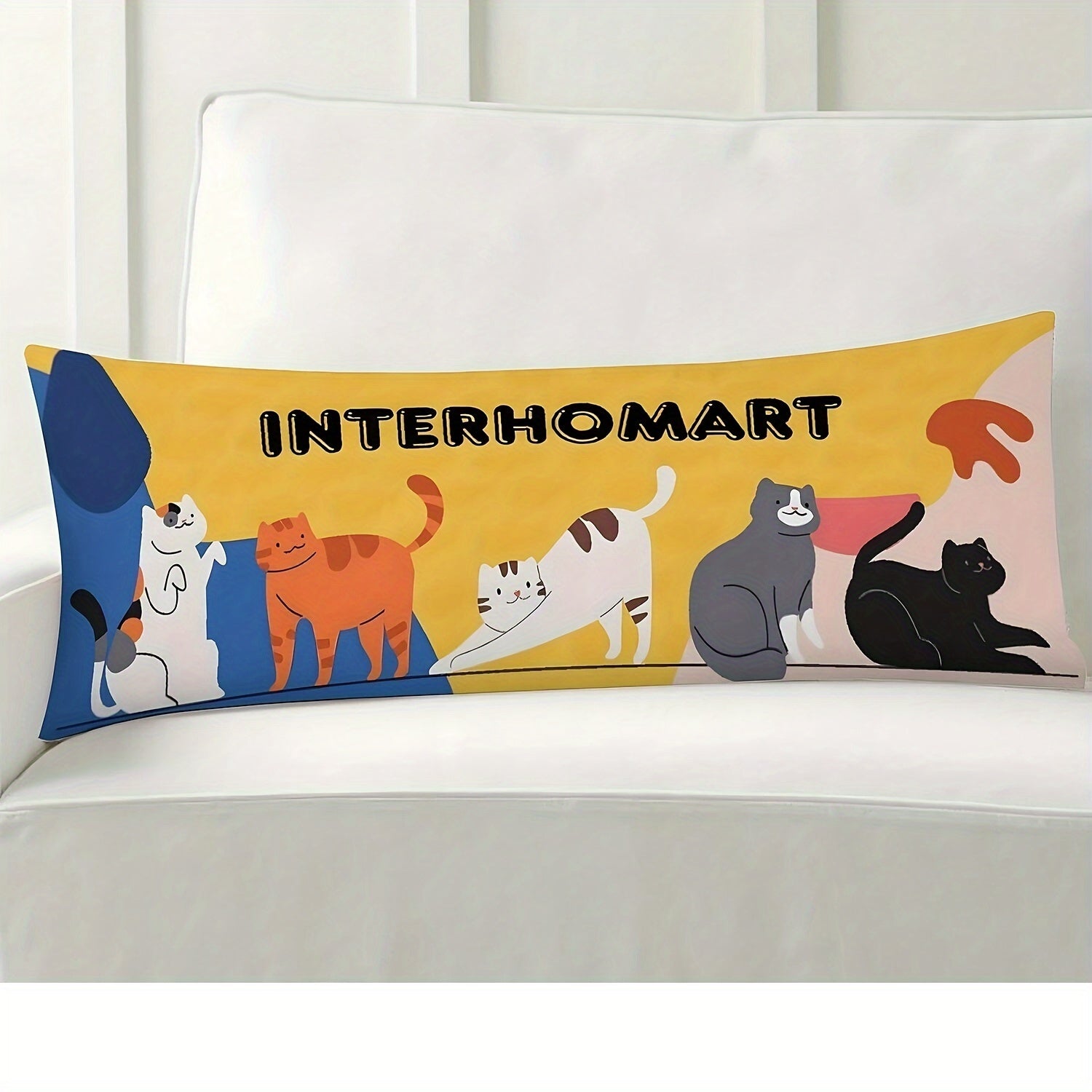 Personalized Two-Sided Print Body Pillowcase 20x54 Short Plush Cushion Cover for Anime and Pet Lovers