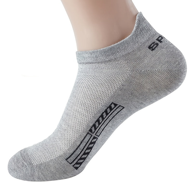 10 Pairs Unisex Low-Cut Breathable Cotton Sport Socks for Outdoor Activities