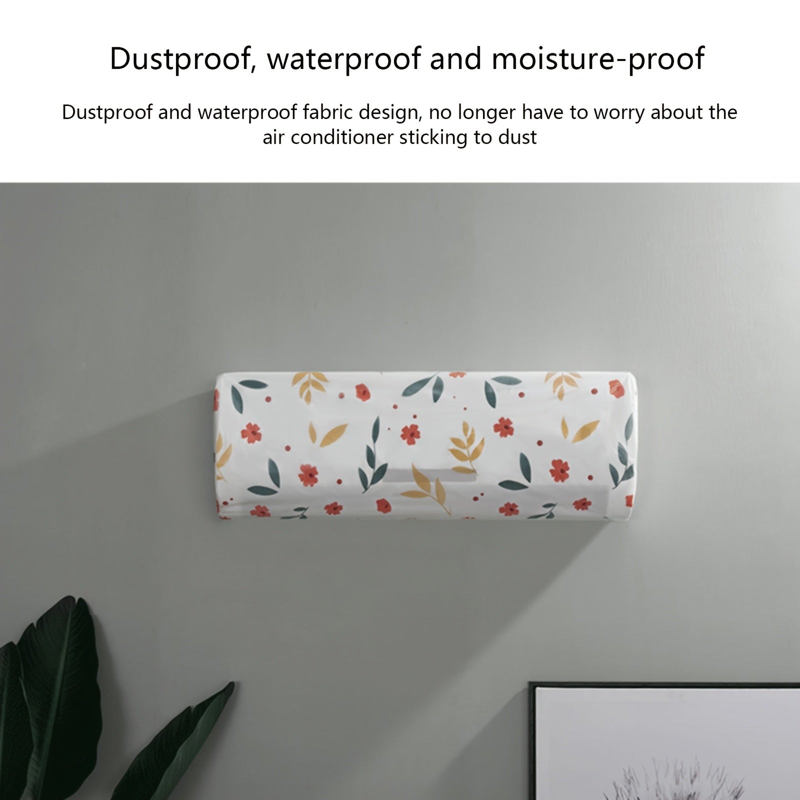White Dustproof Waterproof Cover for Wall-Mounted Mini Split AC Unit