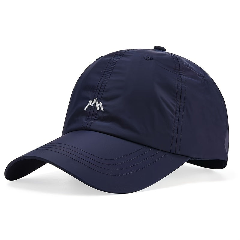 Gorra de béisbol de nylon transpirable de secado rápido para hombre y mujer, protección solar, ajuste ajustable, bordado