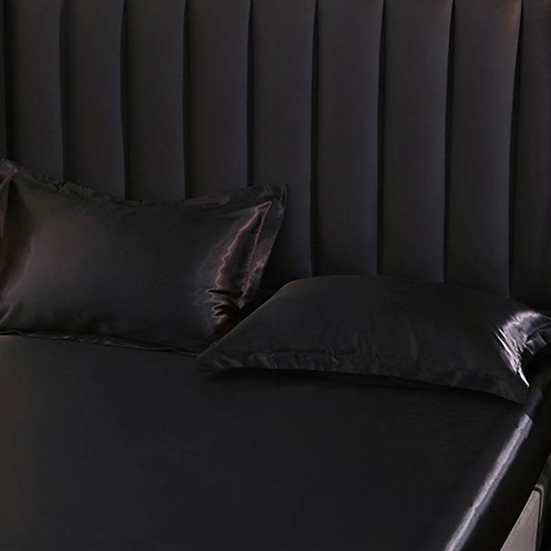 Set of 2 Mulberry Silk Pillowcases 25 Momme Satin Weave Hypoallergenic Solid Color