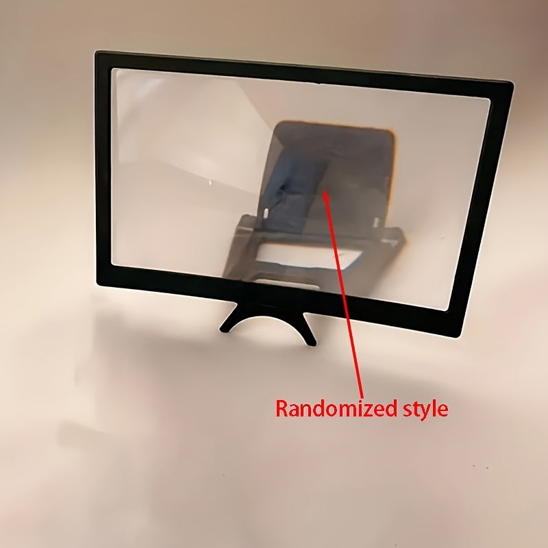 14 dyuymli 3D egri ekranli kattalashtiruvchi, film, video va o'yinlar uchun buklanuvchi stand bilan, quvvat talab qilinmaydi