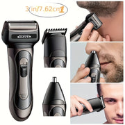 Electric Razor for Men with Precision Head USB Rechargeable Long-Lasting Battery
