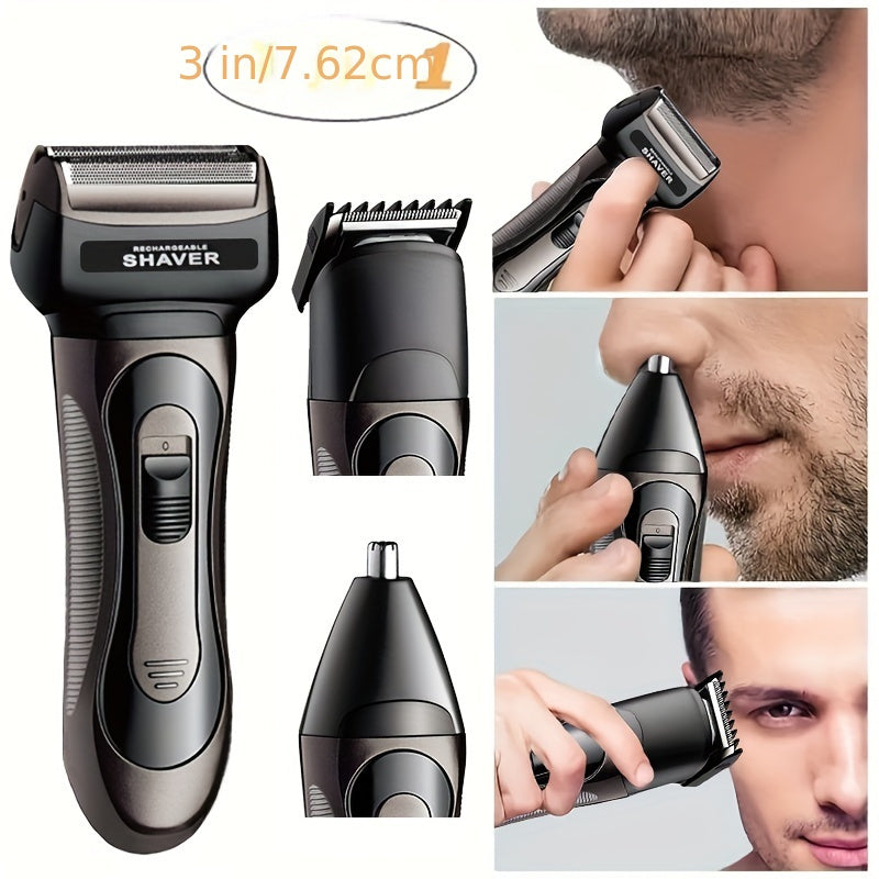 Electric Razor for Men with Precision Head USB Rechargeable Long-Lasting Battery