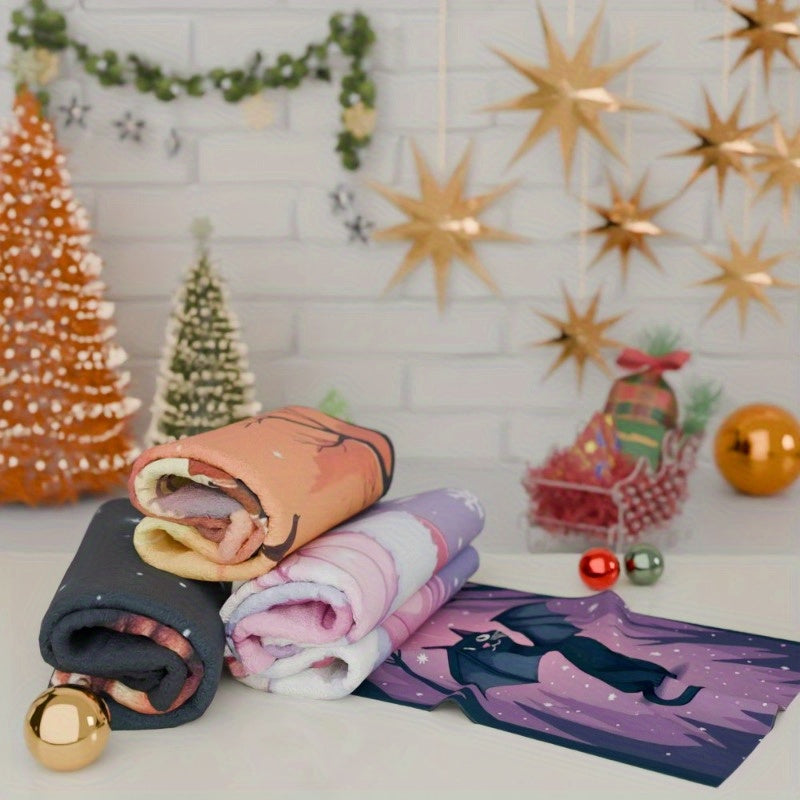 Christmas Kitchen Decor Set of 4 Soft Fabric Wall Hangings 45.72x66.04 cm