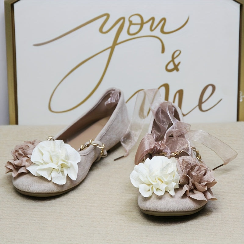 Women's Floral Mary Jane Flats Synthetic Upper Rubber Sole All-Season Comfort