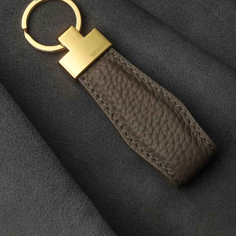 Custom Engraved Initial Car Key Ring with Climbing Hook Microfiber Faux Leather Unisex Gift
