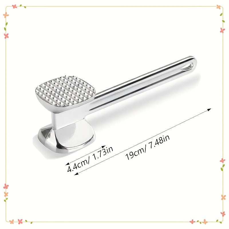 Stainless Steel Meat Tenderizer Hammer for Home Use Dual-Sided Beating Tool