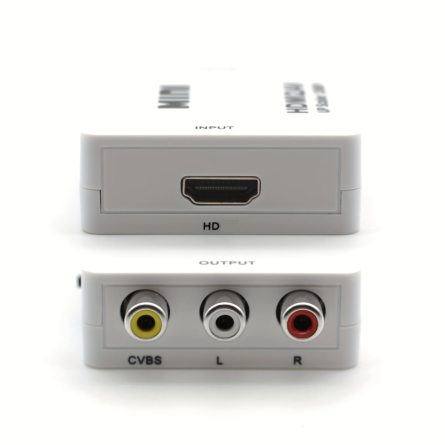 1080P RCA Adapter with USB Charging for PC Laptop HDTV DVD PAL NTSC Composite Video Audio White