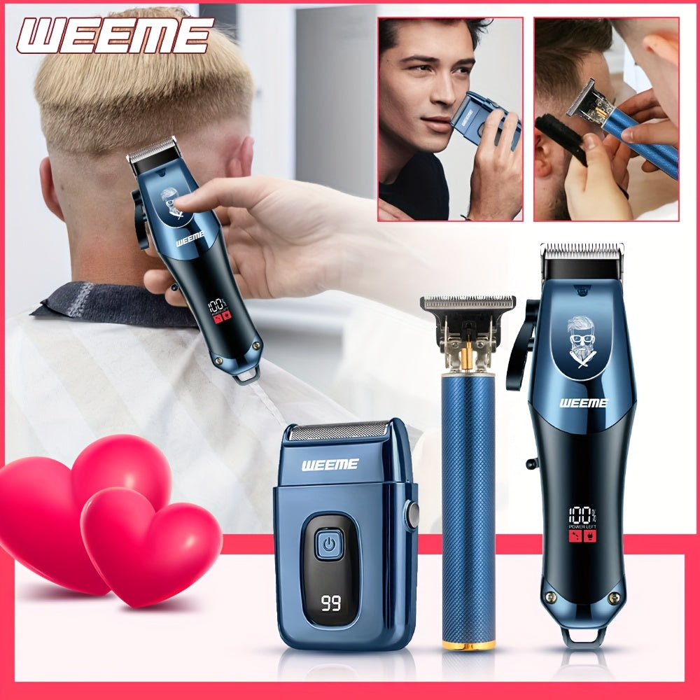 Valentine's Day Electric Hair Clipper Set Blue T-Clipper Reciprocating Razor