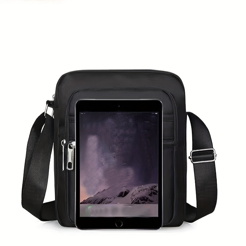 Suv o'tkazmaydigan Oksford matosidan yasalgan biznes sumkasi, ko'p qatlamli cho'ntaklar bilan, sun'iy charm erkaklar va ayollar uchun kesilgan yelka sumkasi, naqd pul ro'yxatga olish tashkilotchisi hamyon.