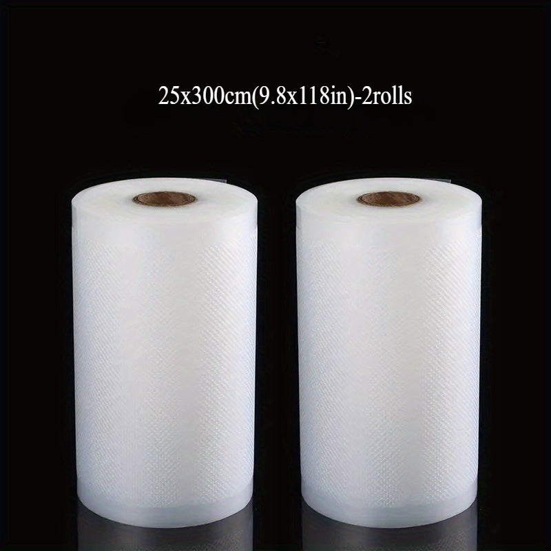 Rollo de sellador al vacío de 2 unidades, 3M de largo, duradero, resistente a desgarros, para almacenamiento de alimentos