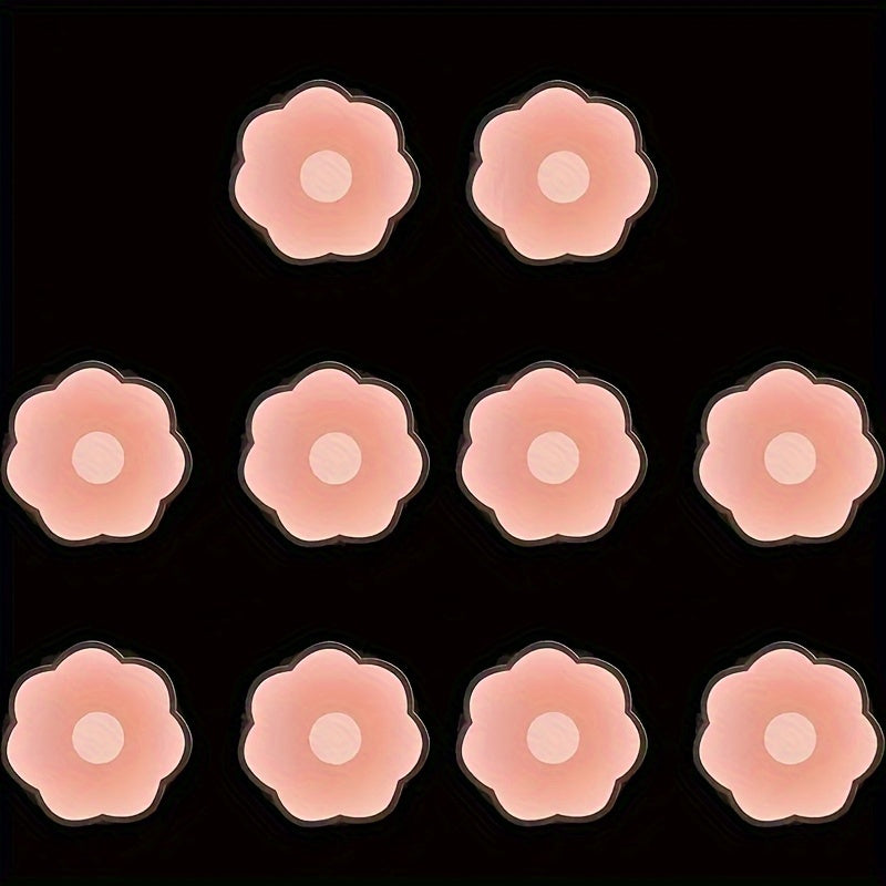 Silicone Nipple Covers 6 Pack Invisible Seamless Adhesive Petals for Formal Wear