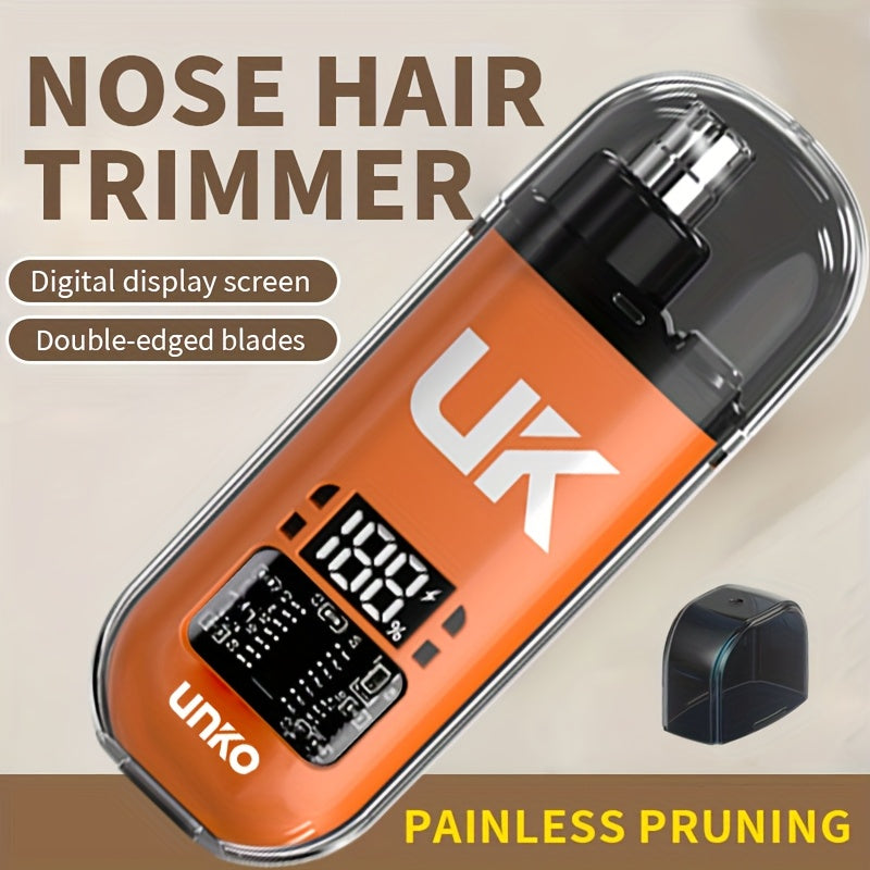 Унисекс электробритва для носа из нержавеющей стали с LED-дисплеем
