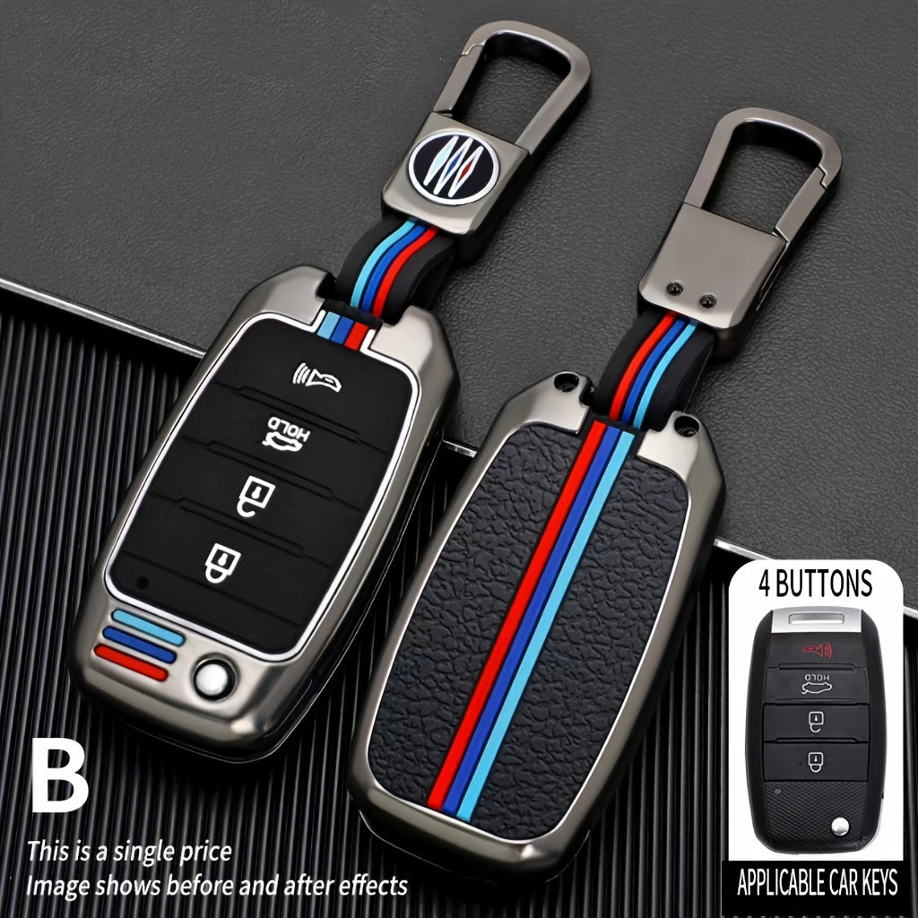Car Key Case Cover for Multiple Vehicles 2/3/4 Button Keychain