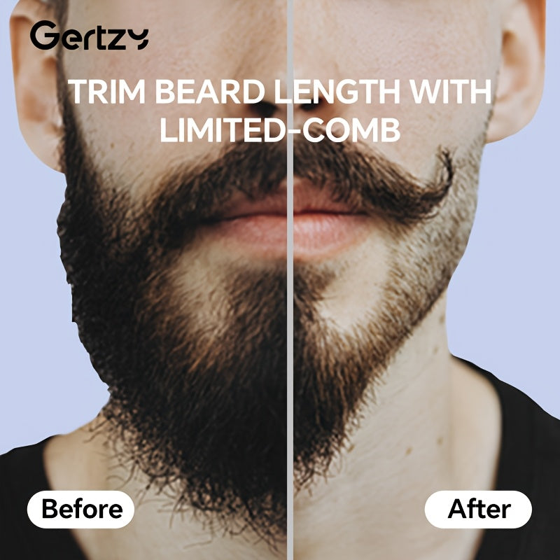 Recortadora eléctrica para hombres, barba, cuerpo, ajustable, carga USB