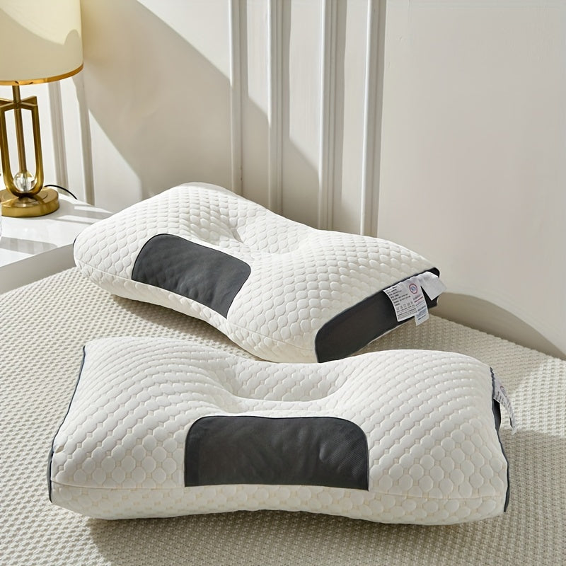 Массажная подушка для шеи - 1 шт., вязаная, мягкая и регулируемая для сна, эргономичная ортопедическая поддержка контурной формы. Включает в себя высококачественный наполнитель подушки с съемным чехлом - идеальный рождественский подарок!