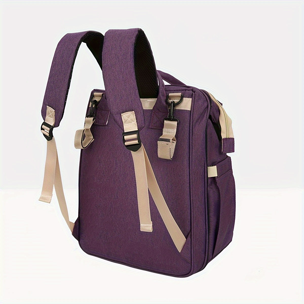 Folding Double Shoulder Diaper Bag with Large Capacity and Portable Design