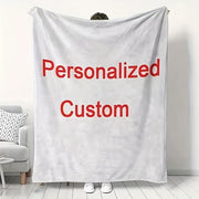 Personalized Flannel Blanket with Photo Custom Throw for Gifting and Cozy Use