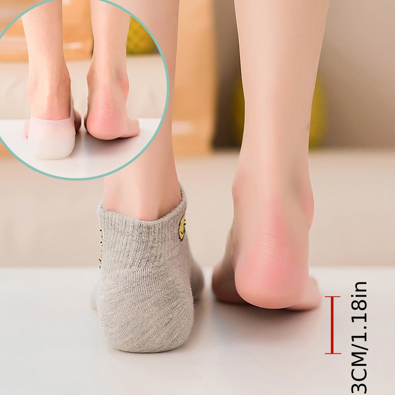 Стельки для повышения комфорта Comfort Height Boost, силиконовые полушайбы 3/4/5 см, поддержка свода стопы, облегчение усталых ног