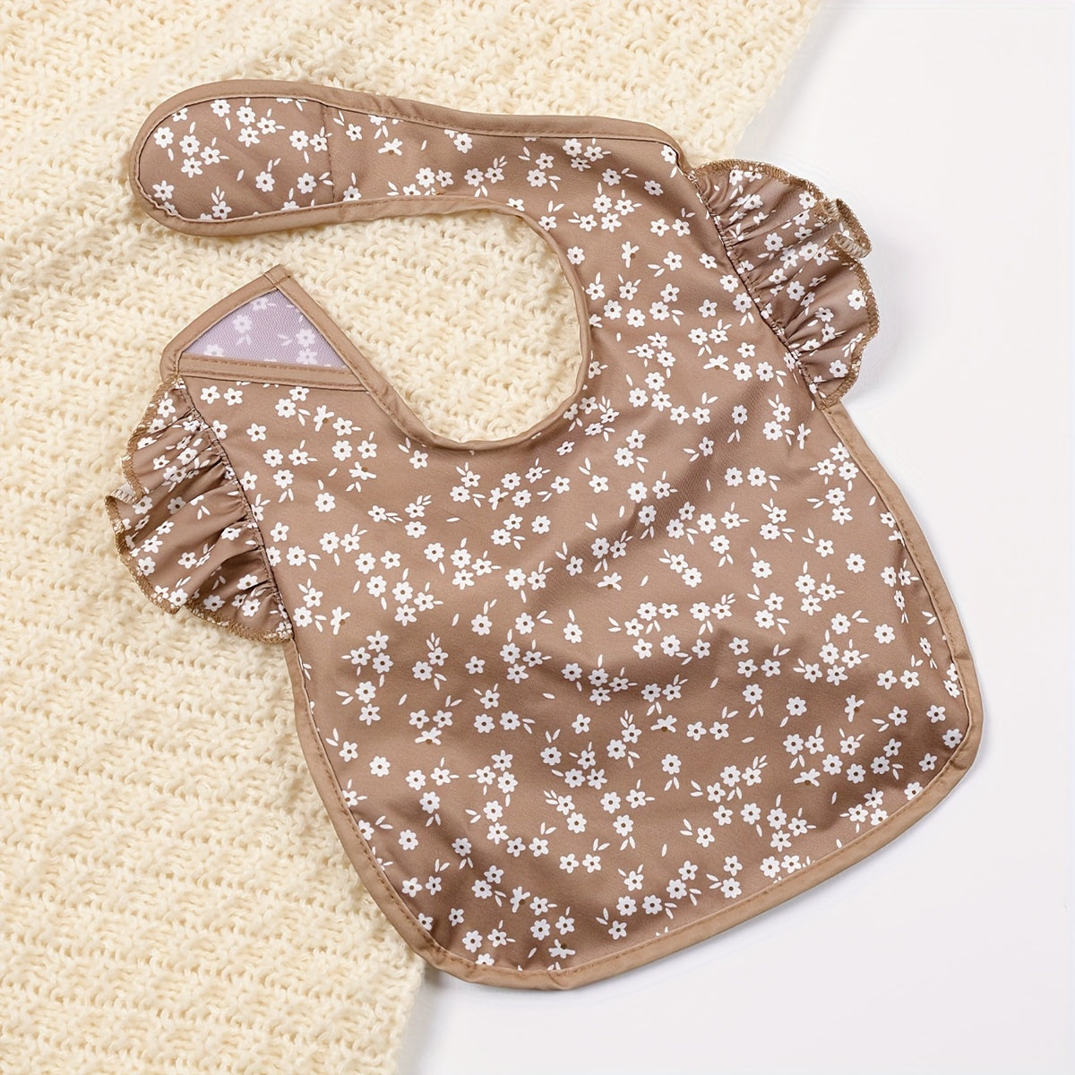 Babero impermeable para niños, de tela reciclada, ajustable, con gran bolsillo, multicolor