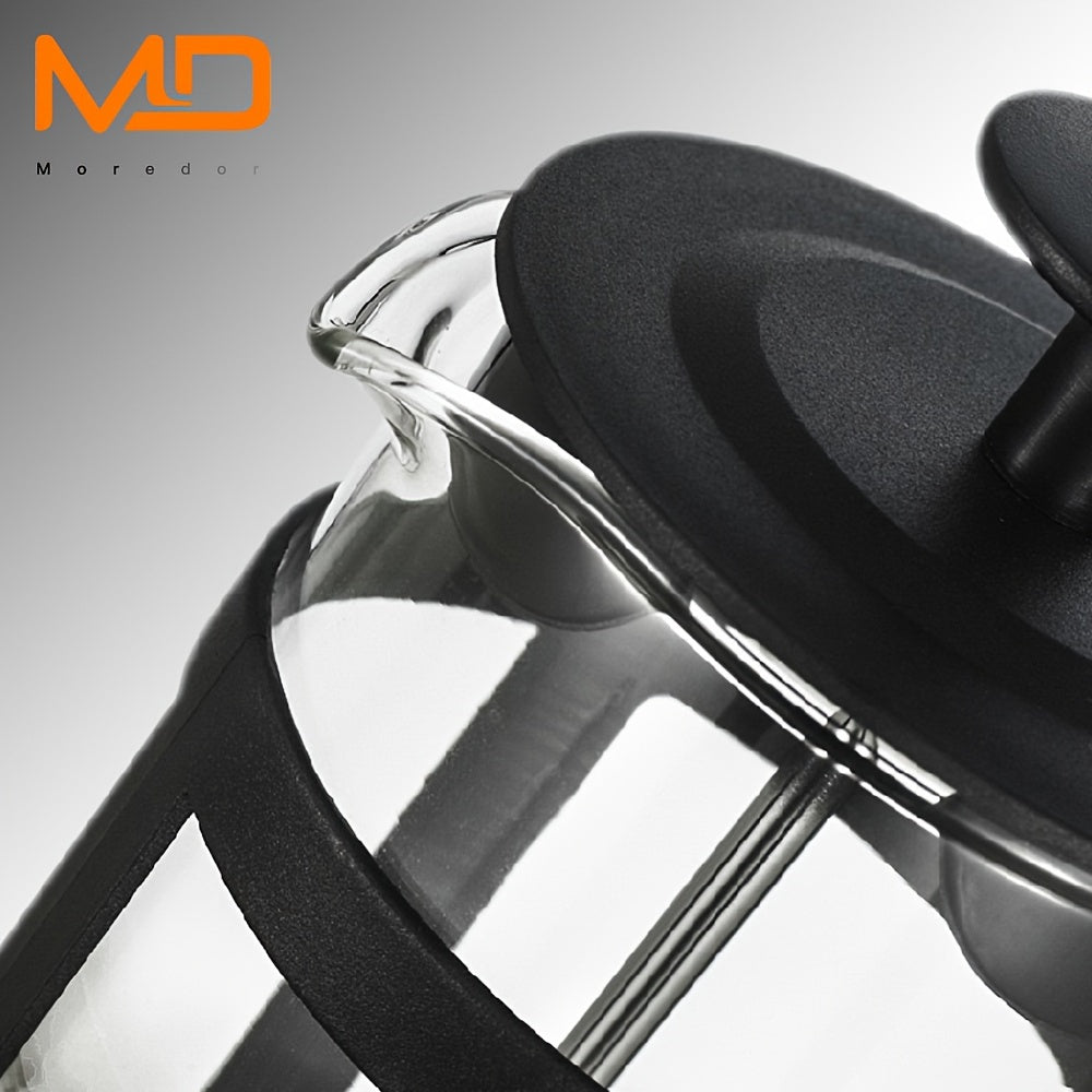 French Press Coffee Maker 11.8oz Glass Cold Brew Jug for Home and Camping