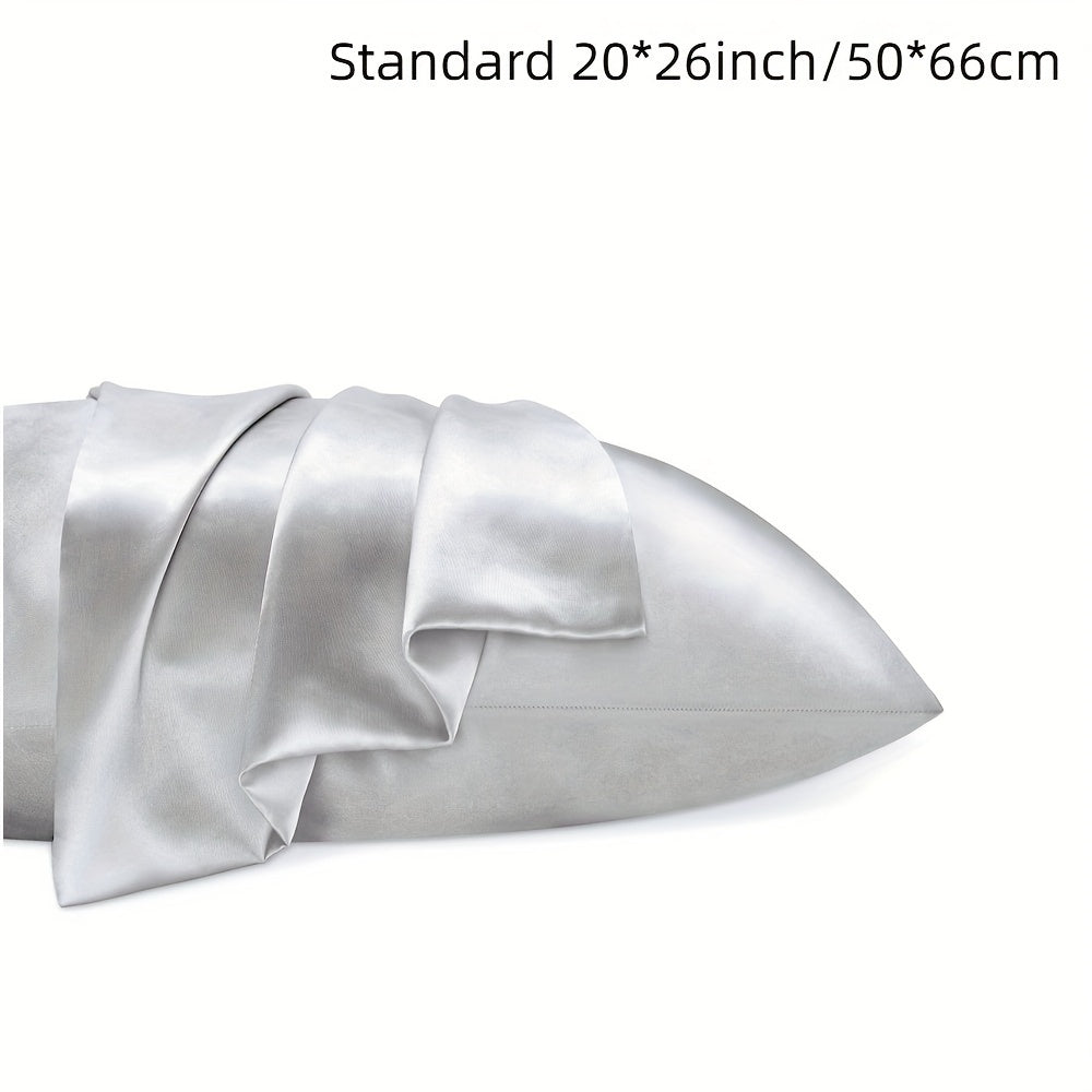 Double-Sided Summer Silk Pillowcase with Viscose Core, Smooth and Silky Feel